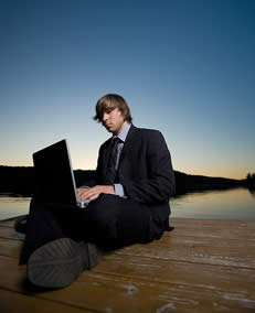 man on a laptop